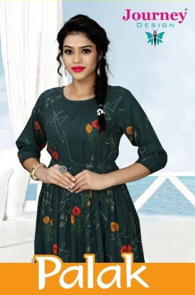 Palak By Journey Design Fancy Printed Long Kurti Collection